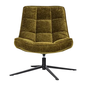WOOOD draaifauteuil Maudi - Chenille - Groen - 84x74x86
