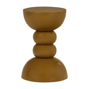 WOOOD bijzettafel Ø35 cm Miel - Mangohout - Honinggeel - 51x35x35