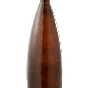 J-Line vaas Ovaal - glas - bruin - 81 cm hoog