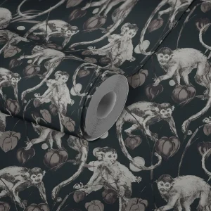 Livingwalls behang jungle-motief zwart en grijs - 53 cm x 10.05 m - AS-379822