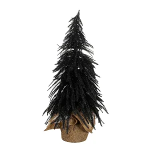 House of Seasons Kunstkerstboom in Jute - H45 x Ø25 cm - Zwart