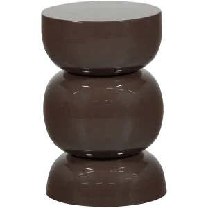 WOOOD bijzettafel Breno - Metaal - Donkerbruin - 46x30x30
