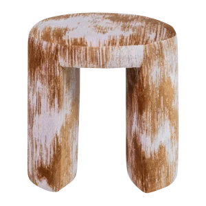 WOOOD kruk gestoffeerd Charlie - Geweven Stof - Karamelbruin - 47x45x45