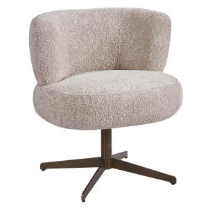 Giga Meubel Eetkamerstoel Bonnie - Taupe/Brons Draaibaar - Set van 2