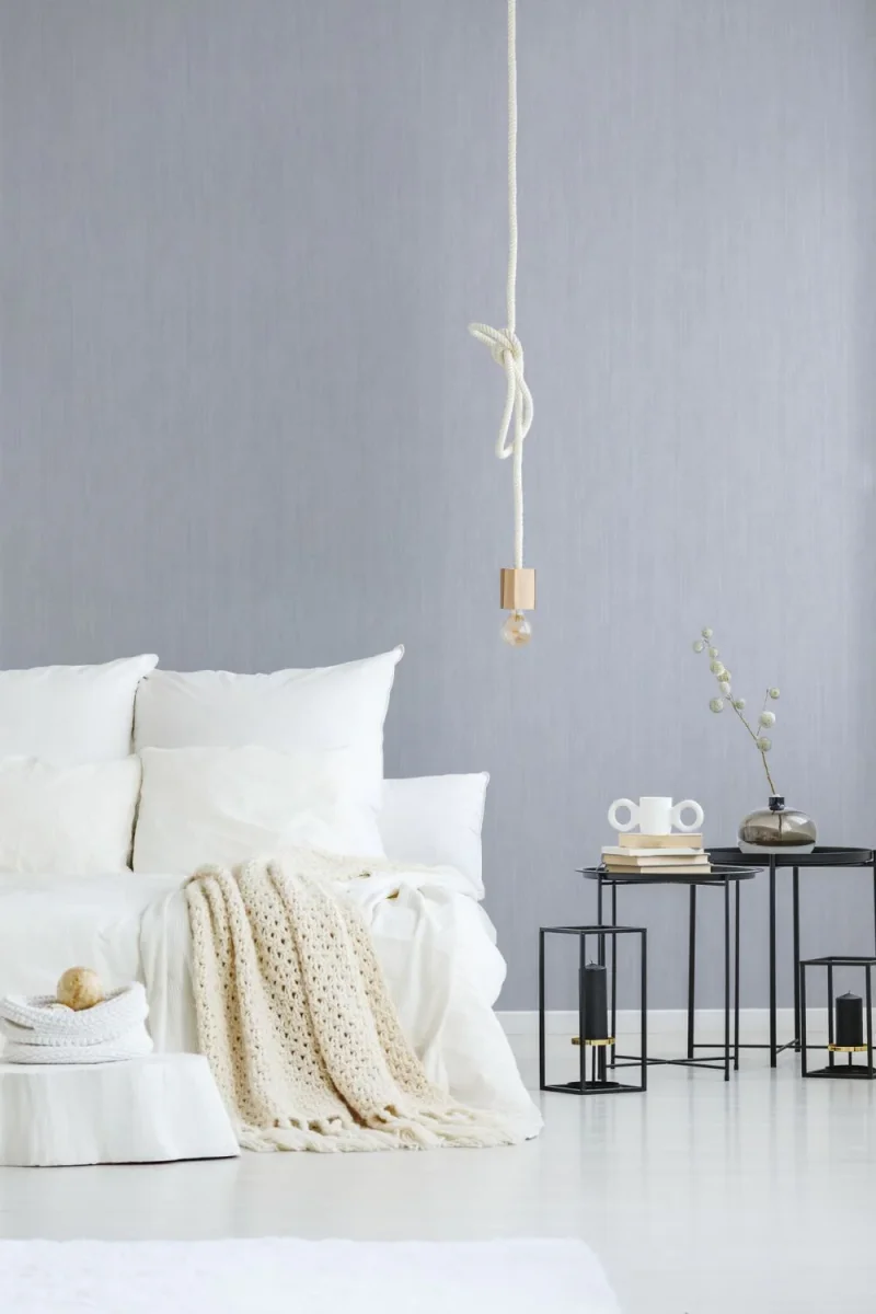 A.S. Création behang effen blauw, lila paars en grijs - 53 cm x 10.05 m - AS-378331 - Afbeelding 5