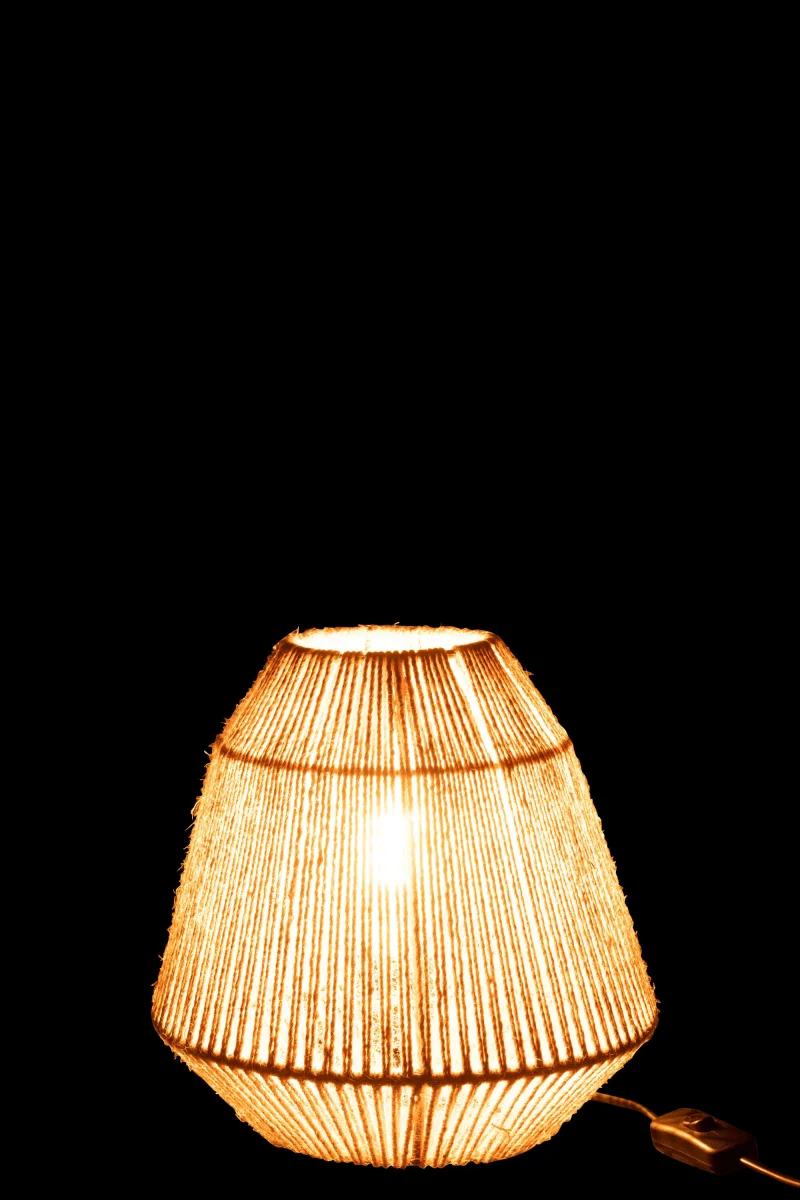 J-Line tafellamp Tina - jute - beige - Afbeelding 3