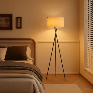 Zijden vloerlamp
